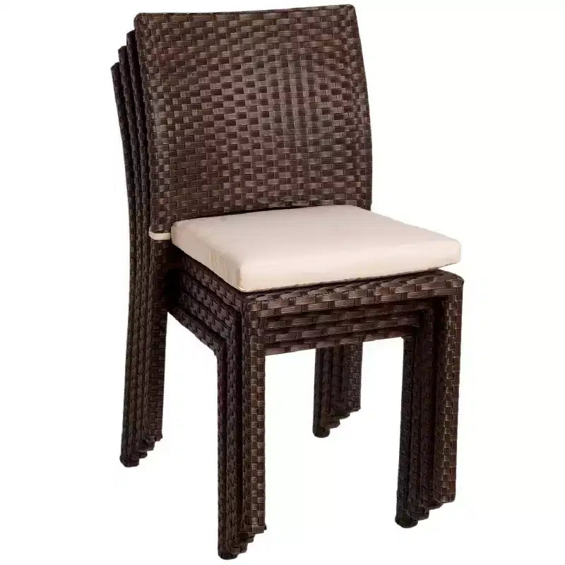 Ensemble de salle à manger d'extérieur ovale extensible double Noah 9 pièces en teck et osier - International Home Miami : Résistant aux intempéries
