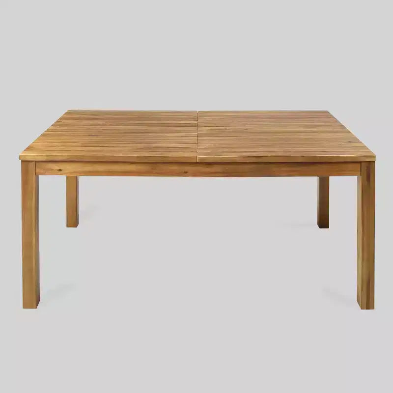 Ensemble de salle à manger Wiloson 7 pièces en acacia - Teck - Christopher Knight Home : Résistant aux intempéries, 6 fauteuils