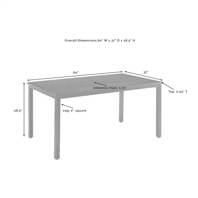 Ensemble de salle à manger d'extérieur 5 pièces Kaplan avec fauteuils Mist/Bronze huilé – Crosley : Cadre en acier, résistant aux UV, 4 places