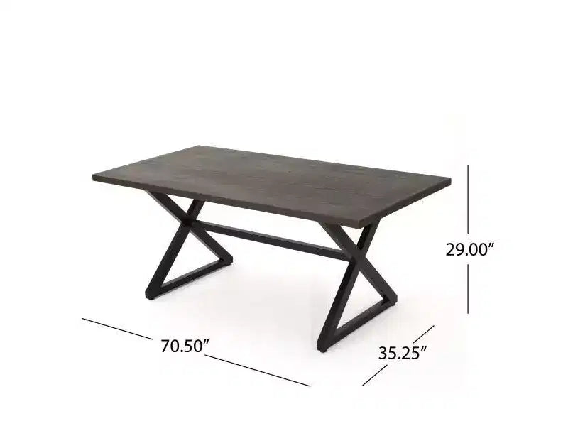 Ensemble de salle à manger 7 pièces en aluminium et osier Dion - Marron - Christopher Knight Home : Résistant aux intempéries avec coussins en polyester