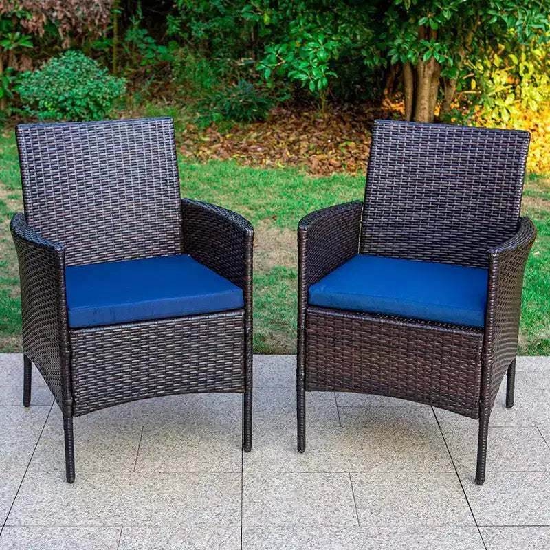 Ensemble de salle à manger de patio 6 pièces avec table et banc en acacia et 4 chaises en rotin PE - Captiva Designs