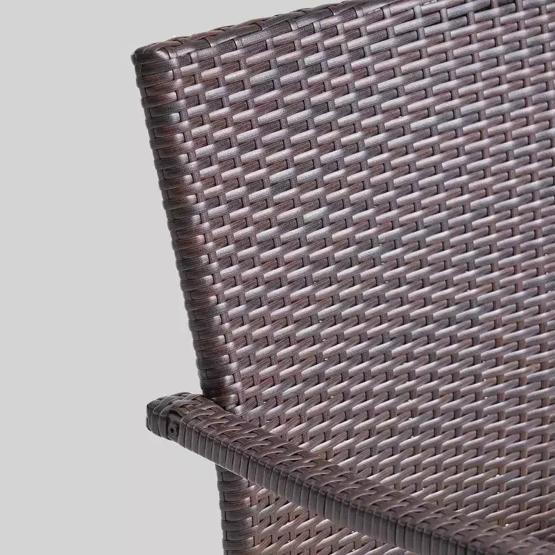 Ensemble de salle à manger d'extérieur 5 pièces en teck Didicas Wood Wicker – Christopher Knight Home