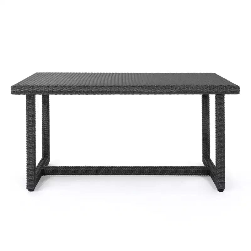 Ensemble de salle à manger en osier 7 pièces Harlowe - Gris/Gris - Christopher Knight Home : Comprend 6 fauteuils et un plateau de table en PEHD
