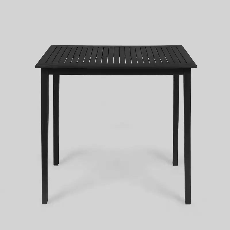 Ensemble de bar rectangulaire 3 pièces Polaris en bois et osier de 114 cm gris foncé - Christopher Knight Home : cadre en acacia, résistant aux intempéries
