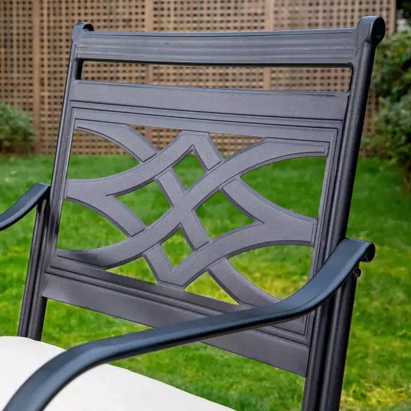 Ensemble extérieur 3 pièces avec tabourets pivotants et table en métal : Captiva Designs, résistant aux intempéries, résistant aux UV
