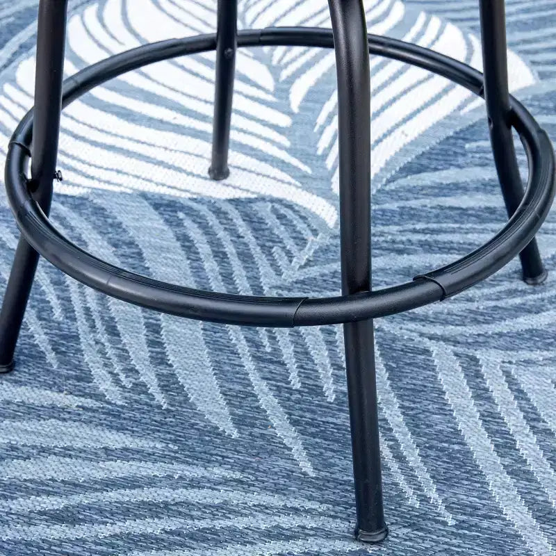 Ensemble extérieur 3 pièces avec tabourets pivotants et table en métal : Captiva Designs, résistant aux intempéries, résistant aux UV