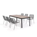 Amazonia Bahia 7pc Aluminum Rectangular Patio Dining Set Gray