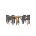 Amazonia Ipanema 9pc Square Outdoor Patio Dining Set Gray