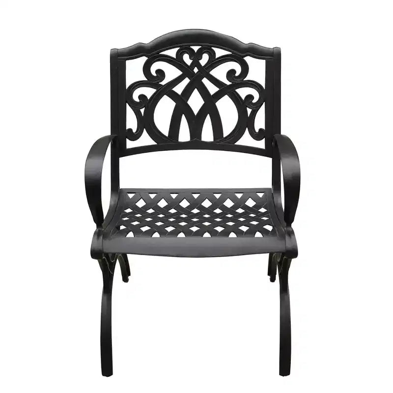 Ensemble de terrasse rectangulaire orné en aluminium Oakland Living de 95 po : résistant aux UV, 8 chaises, trou pour parasol