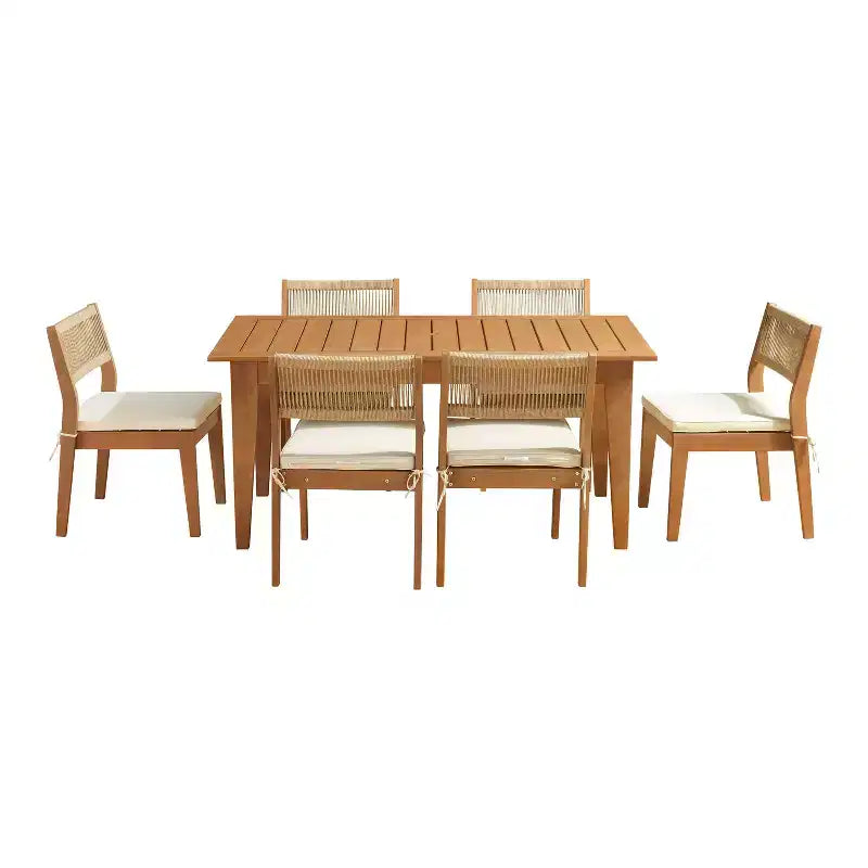 Alaterre Furniture 7pc Barton Outdoor Weather Resistant Dining Set