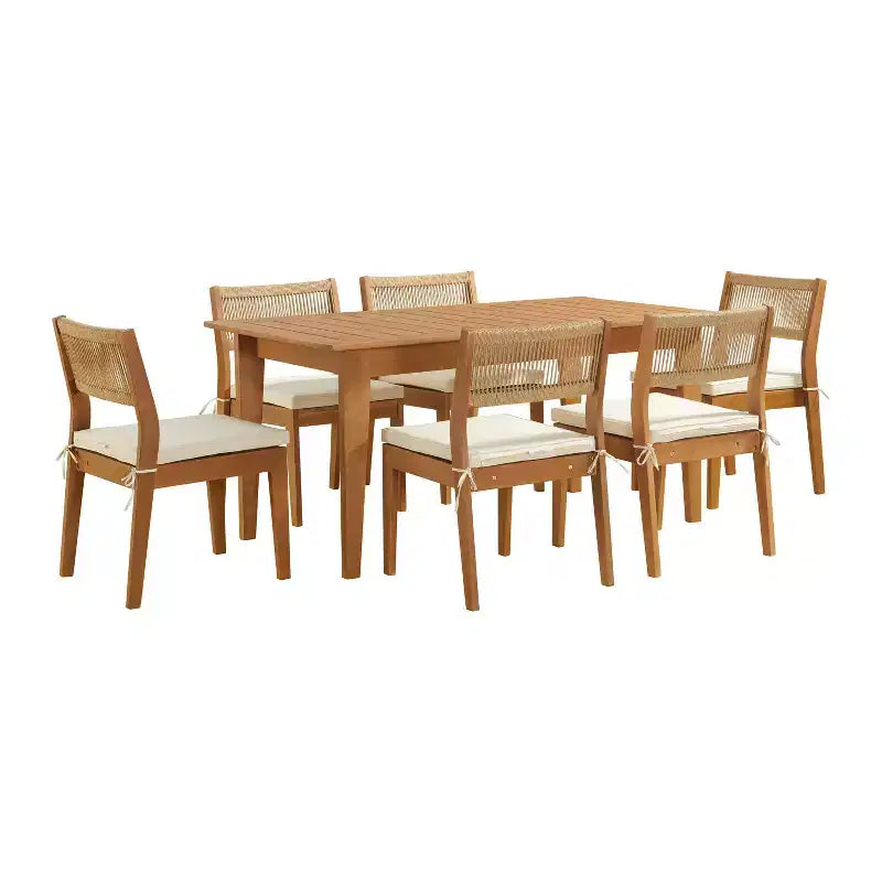 Ensemble de salle à manger d'extérieur 7 pièces résistant aux intempéries Barton Alaterre Furniture