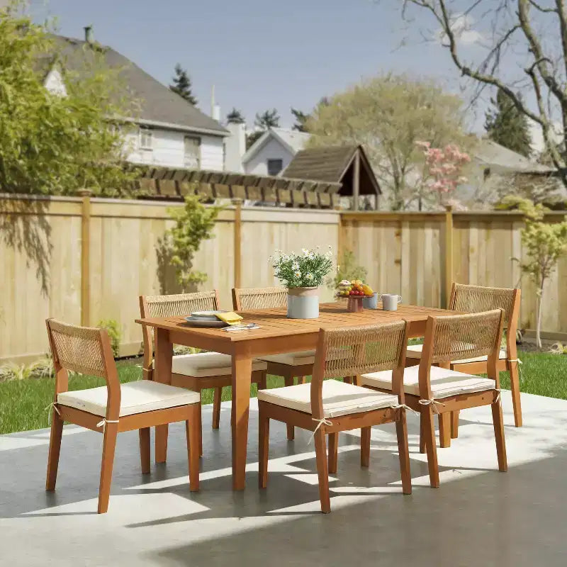 Ensemble de salle à manger d'extérieur 7 pièces résistant aux intempéries Barton Alaterre Furniture