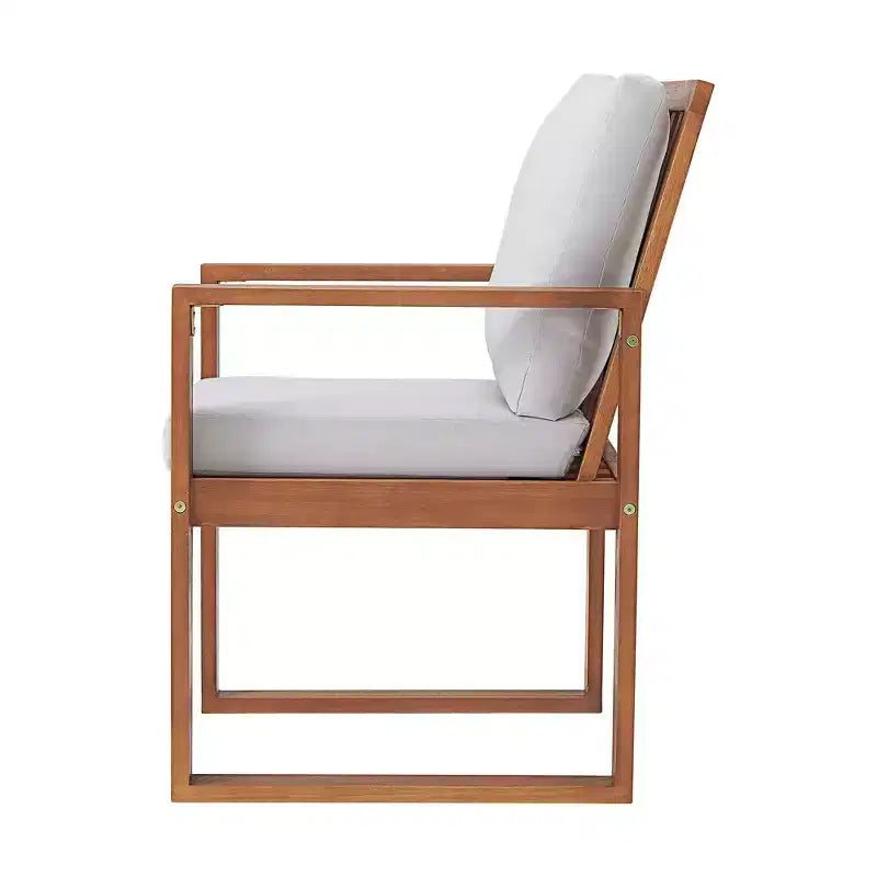 Ensemble de salle à manger d'extérieur Weston 7 pièces en bois d'eucalyptus : Résistant aux intempéries, chaises à dossier haut - Meubles Alaterre