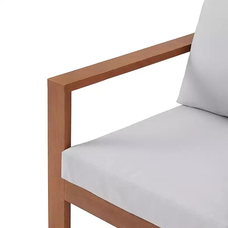 Ensemble de salle à manger d'extérieur Weston 7 pièces en bois d'eucalyptus : Résistant aux intempéries, chaises à dossier haut - Meubles Alaterre