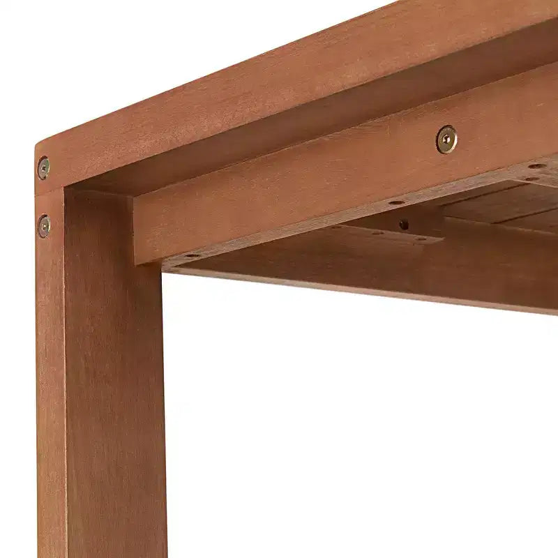 Ensemble de salle à manger d'extérieur Weston 7 pièces en bois d'eucalyptus : Résistant aux intempéries, chaises à dossier haut - Meubles Alaterre