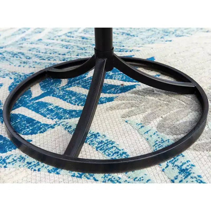 Ensemble de patio 5 pièces avec table carrée et chaises à bras pivotantes en acier à 360° - Captiva Designs