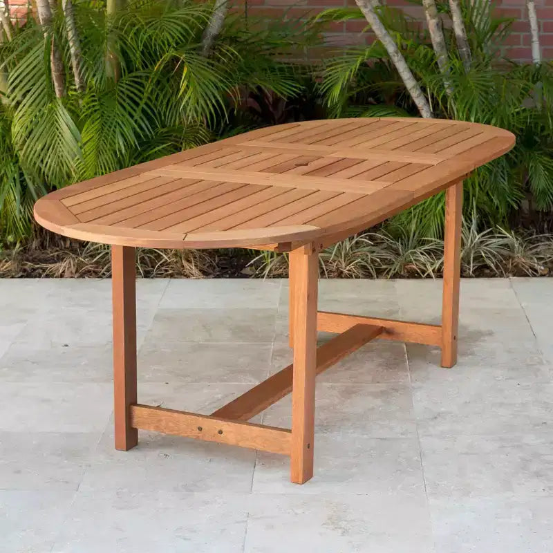 Ensemble de salle à manger d'extérieur ovale Amazonia Beijo 7 pièces Blanc