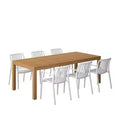 Amazonia Beijo 7pc Rectangular Outdoor Patio Dining Set White