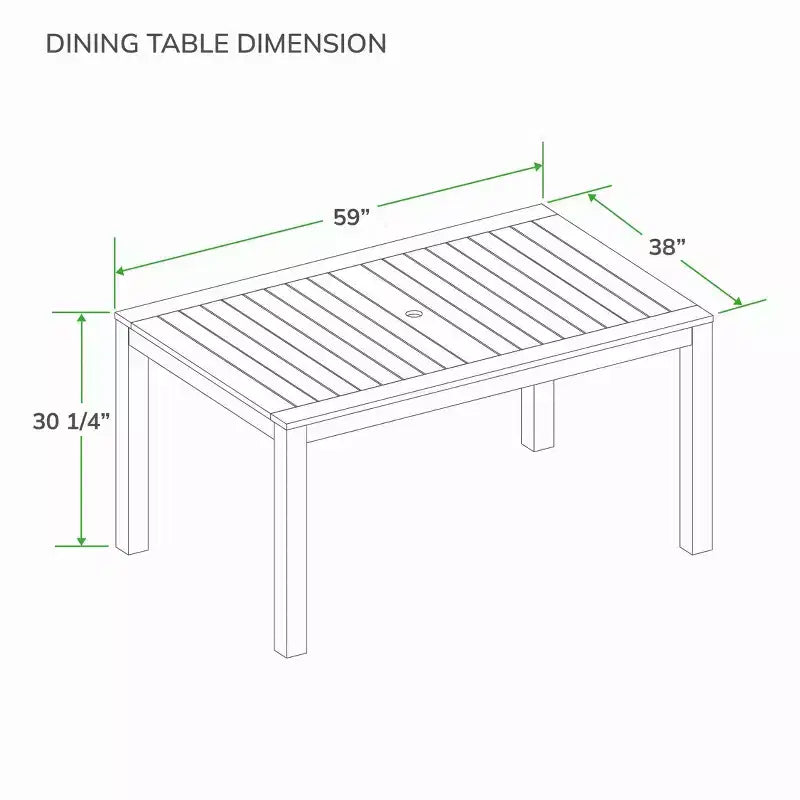 Sonoma Lane Azle – Ensemble repas pique-nique extérieur 3 pièces en teck avec osier torsadé couleur miel – Résistant aux intempéries