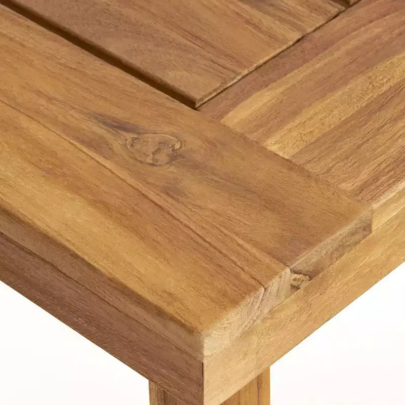 Ensemble de salle à manger d'extérieur Christopher Knight 7 pièces Jasmine 6 places avec structure en fer et bois d'acacia