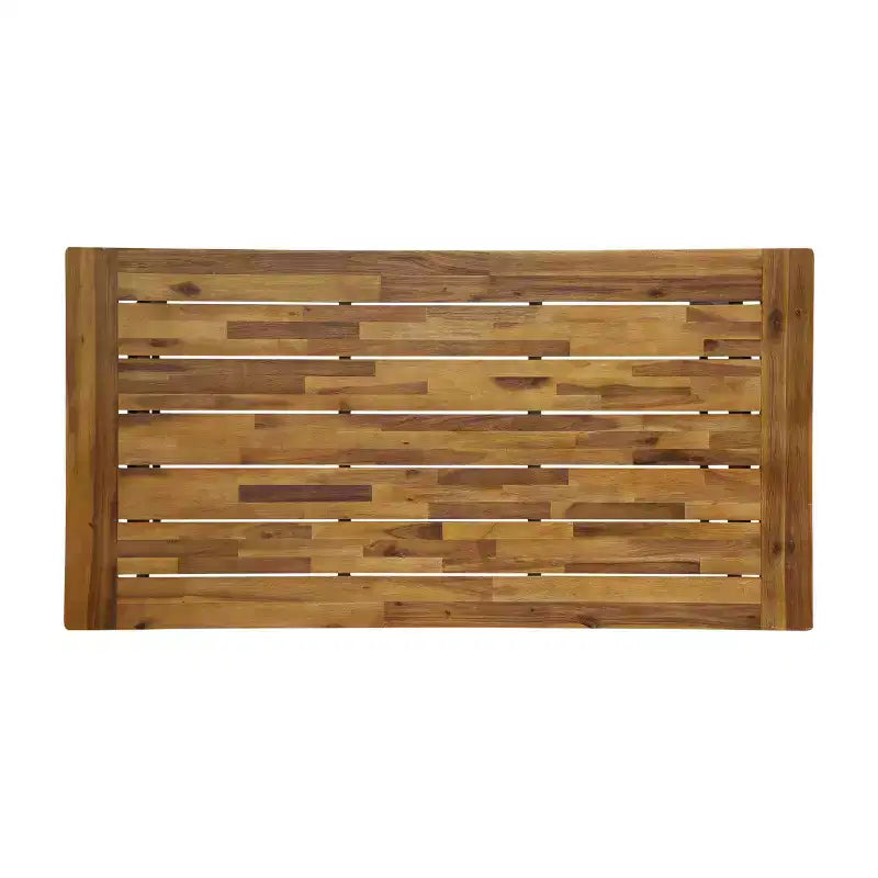 Ensemble de salle à manger d'extérieur Christopher Knight 7 pièces Jasmine 6 places avec structure en fer et bois d'acacia