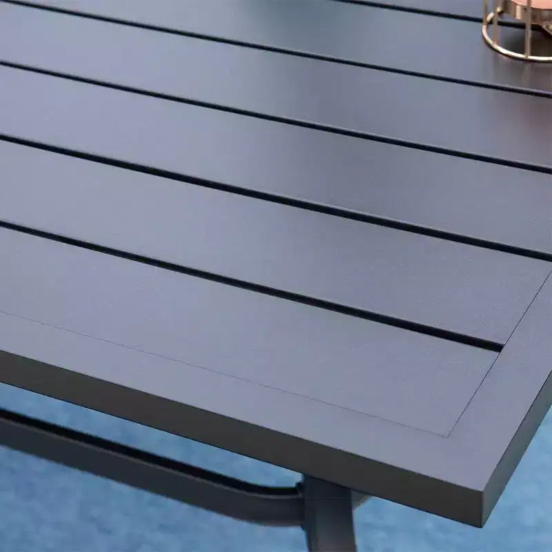 Ensemble de patio 7 pièces avec table en acier et chaises en aluminium – Captiva Designs : Mobilier de salle à manger d'extérieur