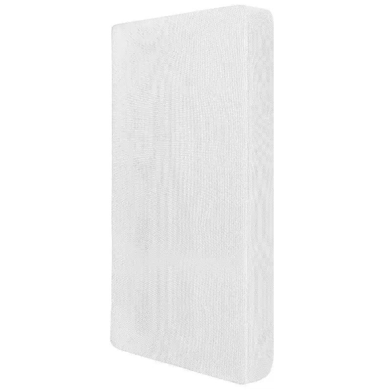 Matelas de berceau standard en fibres fermes orthopédiques respirantes – Blanc : Hypoallergénique, housse en vinyle, 12,7 cm d'épaisseur, sans mousse