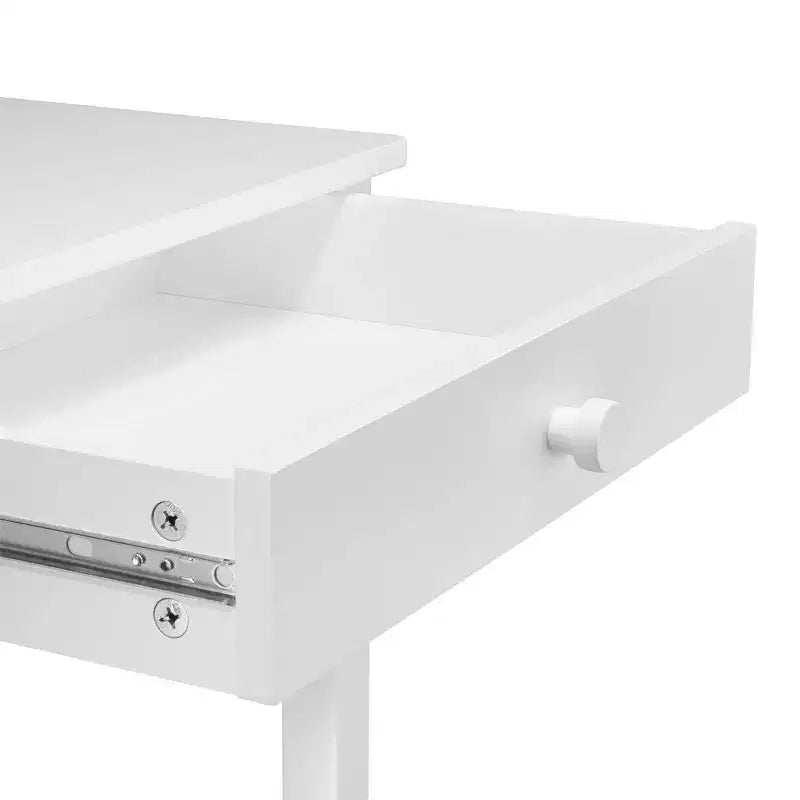 Ensemble bureau et chaise pour enfants RiverRidge avec 2 casiers de rangement pour l'art et 2 étagères latérales, blanc avec 2 barres magnétiques d'affichage d'œuvres d'art