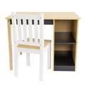 Humble Crew Kids' Toddler Desk & Chair Set Natural Wood: MDF Frame, Rectangle Table, 3+ Years, 2-Piece Set