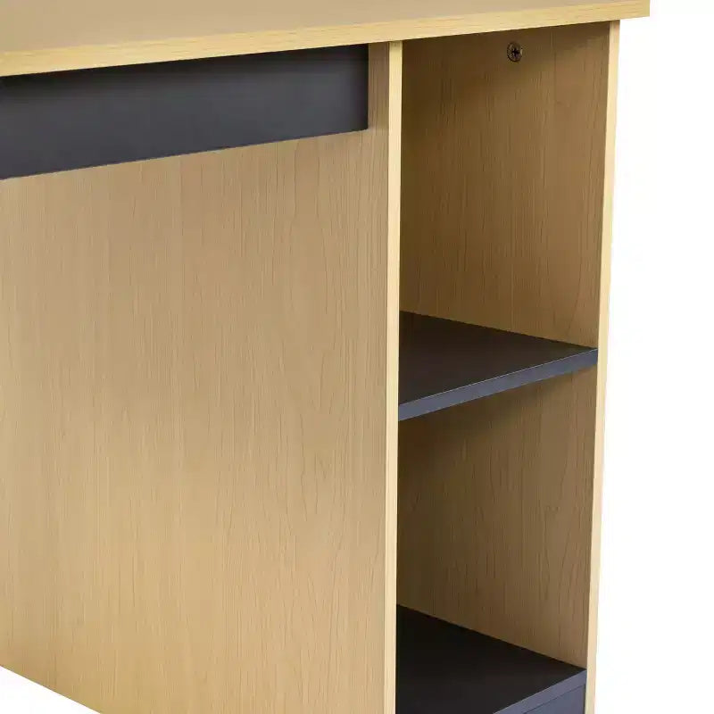 Humble Crew Ensemble Bureau et Chaise pour Tout-Petits, Bois Naturel : Cadre en MDF, Table Rectangulaire, 3 ans et +, Ensemble 2 pièces