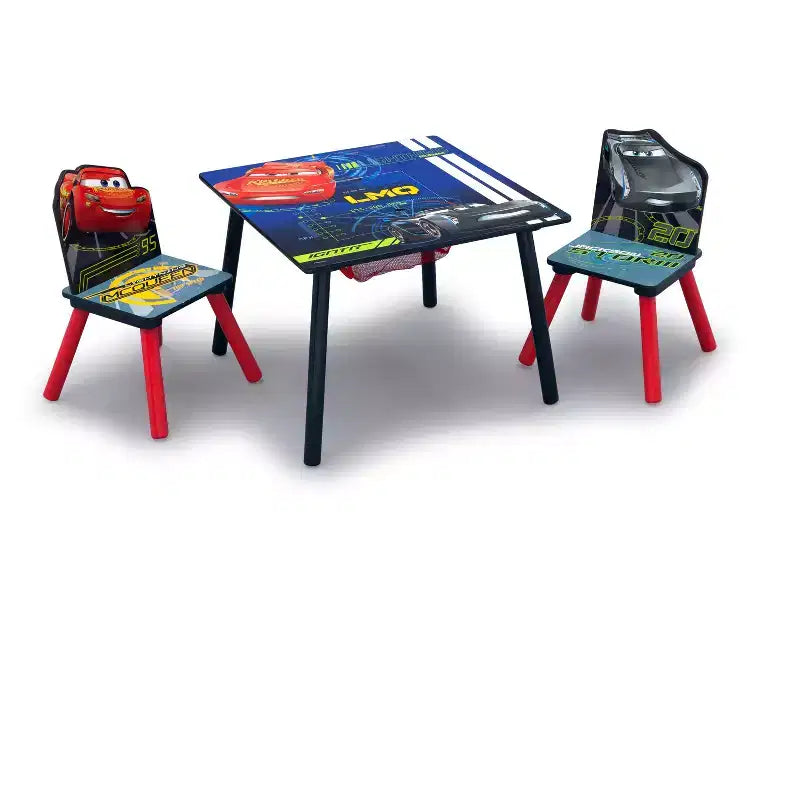 Delta Children Disney Pixar Cars Kids' Table and Chair Set with Storage