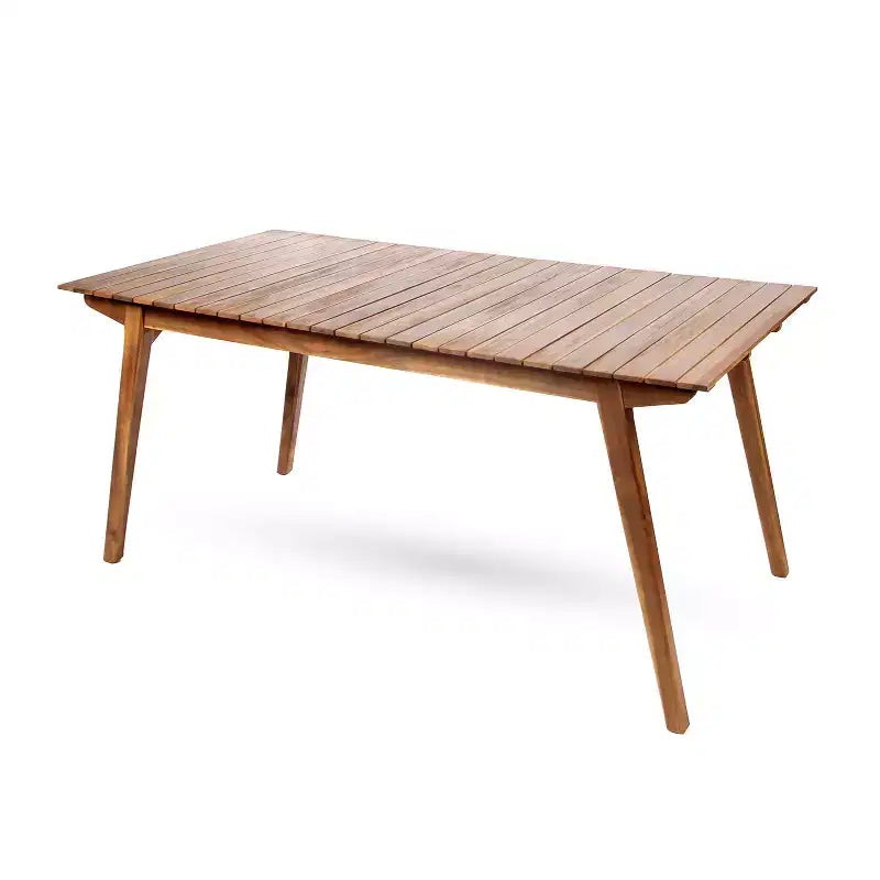 Ensemble de salle à manger d'extérieur rembourré en acacia rustique 7 pièces Adeline Christopher Knight Home
