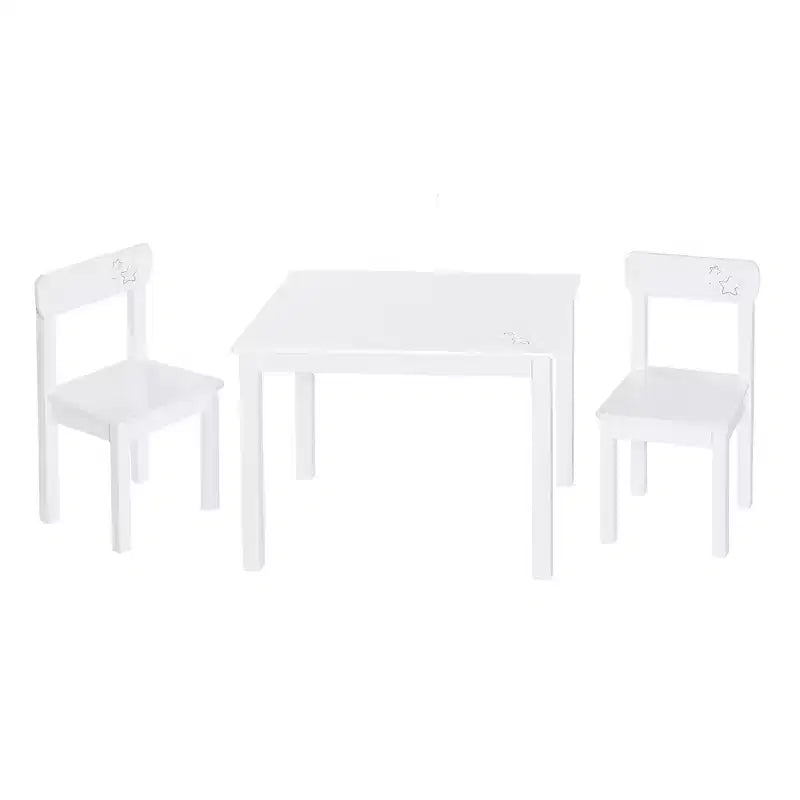 Roba: Table & 2 Chair Set: Little Stars - White Wood - 2+