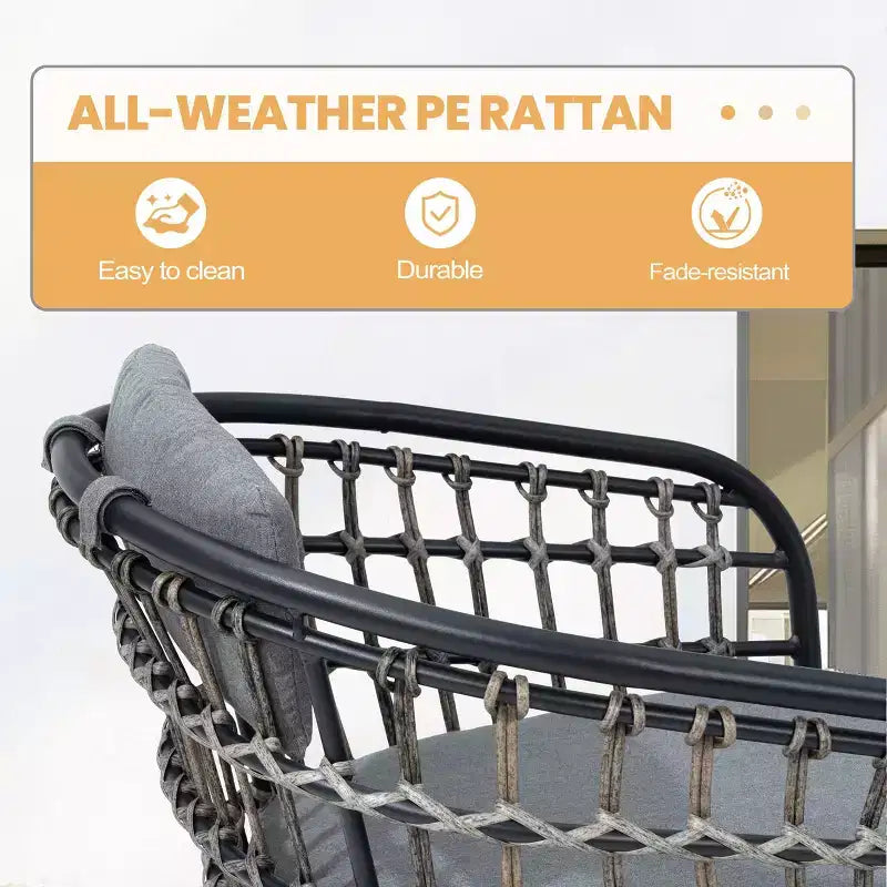Crestlive Products - Ensemble de salle à manger extensible 9 pièces pour terrasse, table rectangulaire d'extérieur en aluminium pour 6 à 8 personnes avec chaises en rotin
