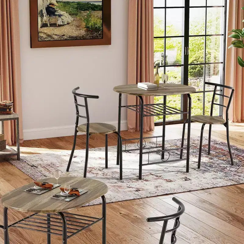 Ensemble de salle à manger EROMMY avec table élégante effet marbre ou grain de bois et chaises modernes