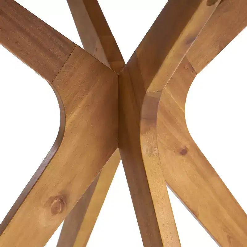 Christopher Knight Home Montserrat Ensemble de salle à manger d'extérieur 5 pièces en bois d'acacia et osier avec coussins, teck/marron multi