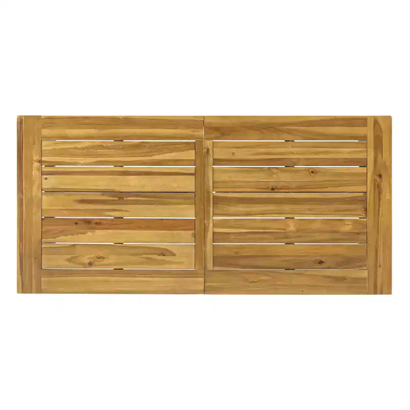 GDFStudio Ensemble de salle à manger d'extérieur Plauche 7 pièces en osier et bois d'acacia avec coussins, teck/marron/beige