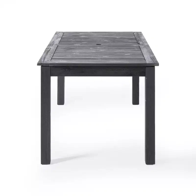 Ensemble de salle à manger extensible 9 pièces GDFStudio Aloha en bois d'acacia et osier, gris clair/gris
