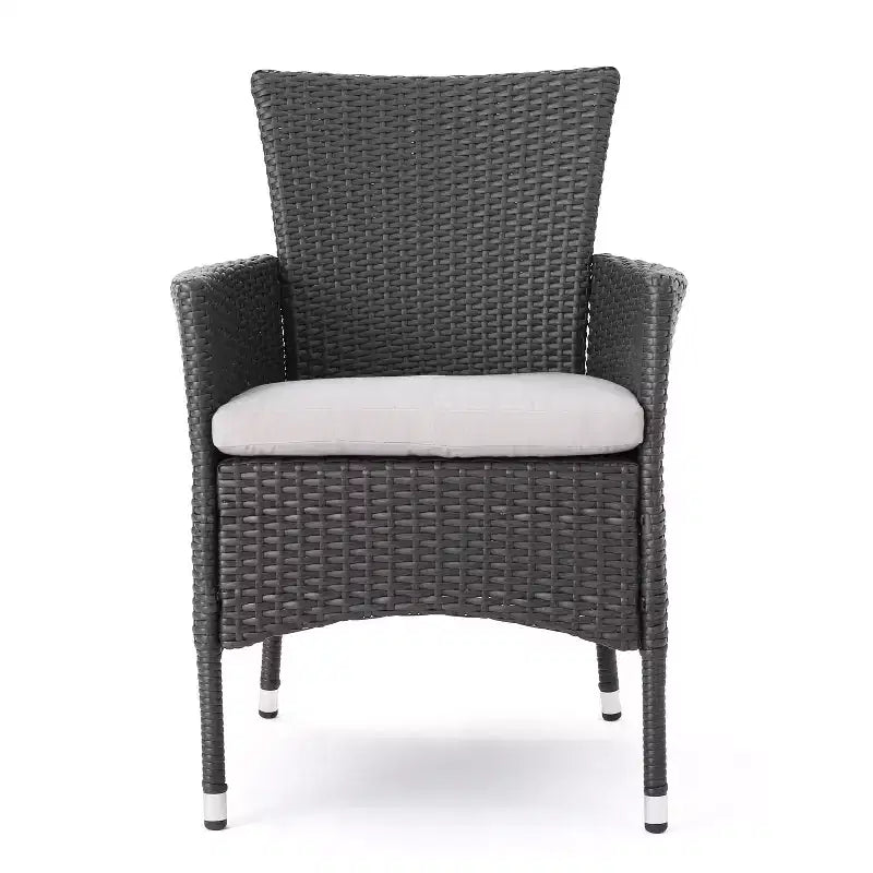 GDFStudio Aloha Ensemble repas extensible 7 pièces en bois d'acacia et osier pour extérieur