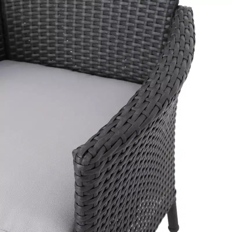 GDFStudio Aloha Ensemble repas extensible 7 pièces en bois d'acacia et osier pour extérieur