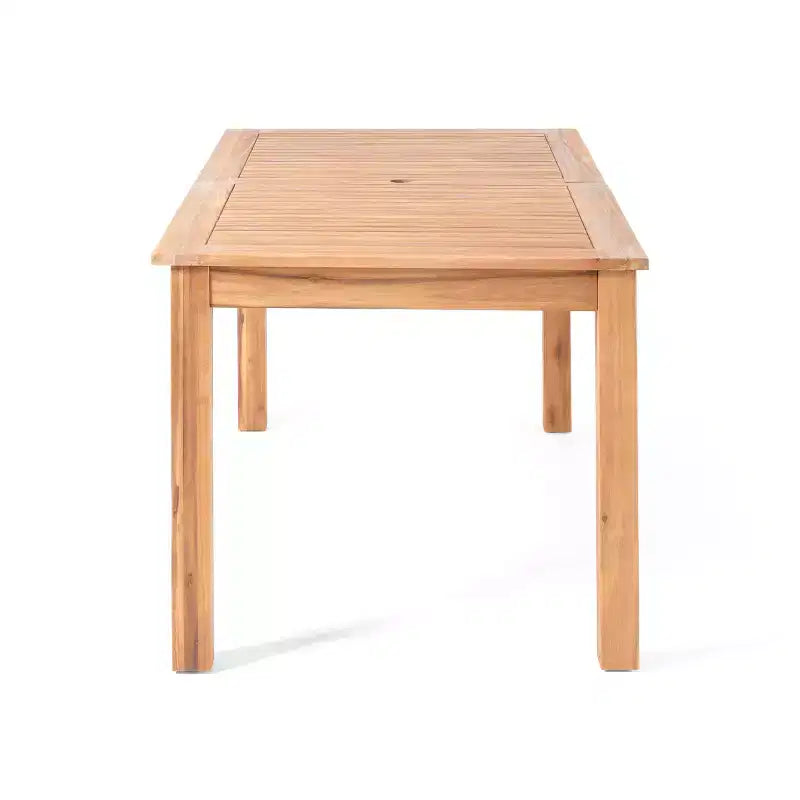 GDFStudio Aloha Ensemble repas extensible 7 pièces en bois d'acacia et osier pour extérieur