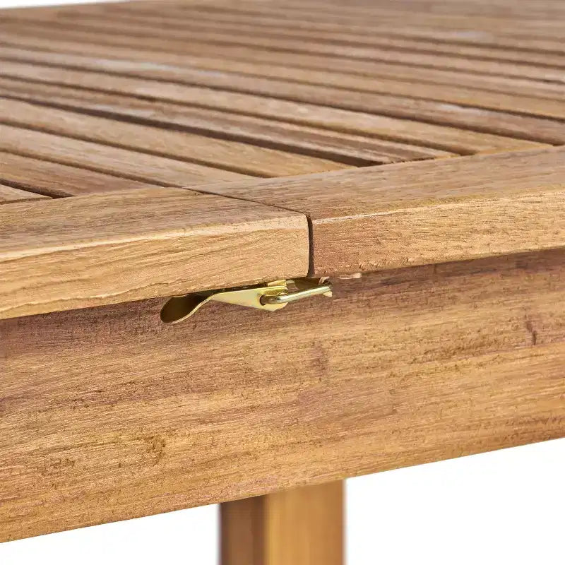 GDFStudio Aloha Ensemble repas extensible 7 pièces en bois d'acacia et osier pour extérieur