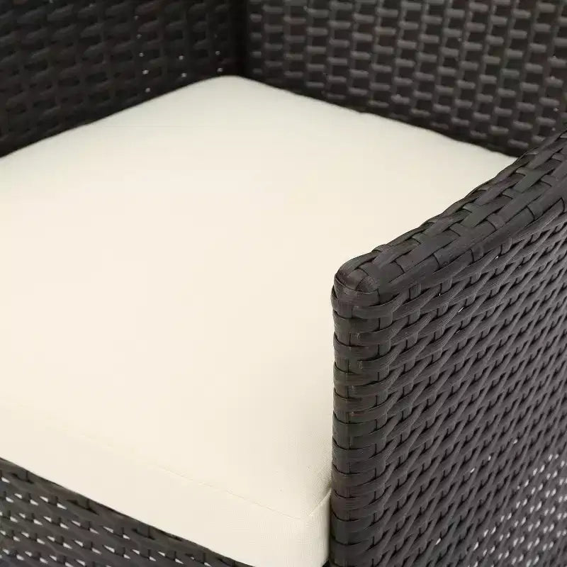 GDFStudio Aloha Ensemble repas extensible 7 pièces en bois d'acacia et osier pour extérieur