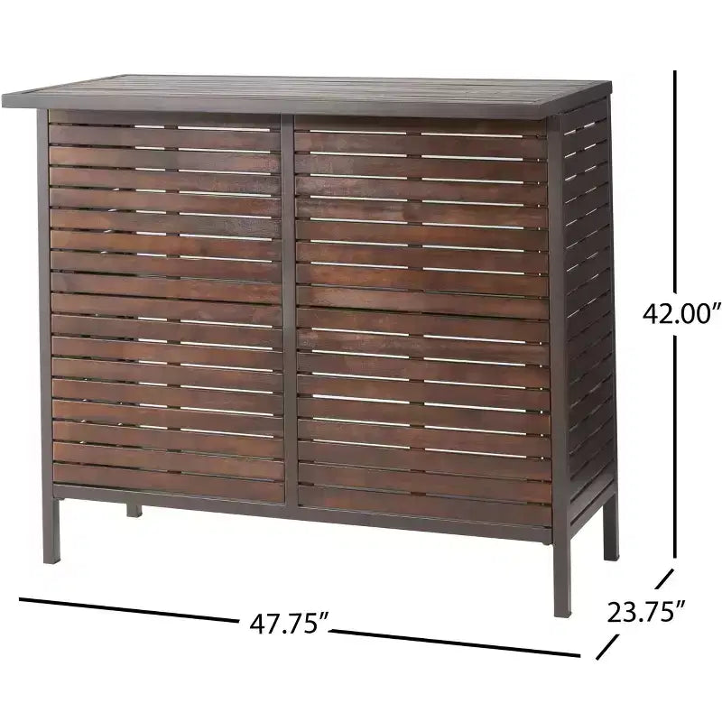 GDFStudio Darnel Ensemble de bar 3 pièces en bois d'acacia d'extérieur, marron foncé