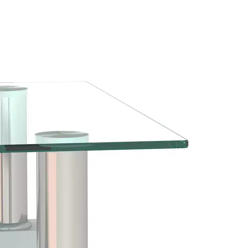 Table d'appoint moderne en verre trempé, table basse carrée pour salon ou chambre à coucher, transparente