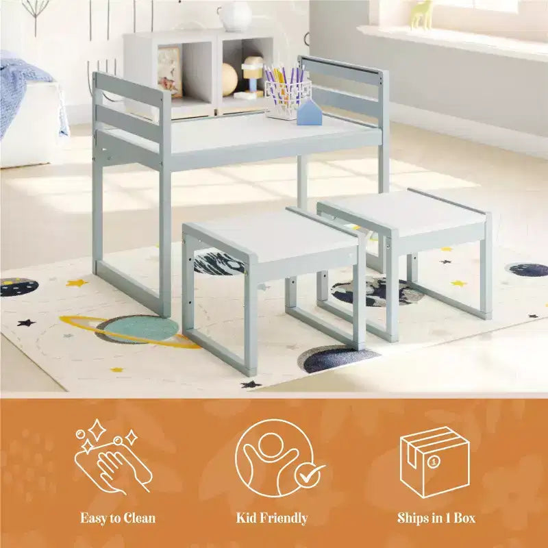 Max & Finn Signy – Ensemble table d'activités pour enfants 3 pièces