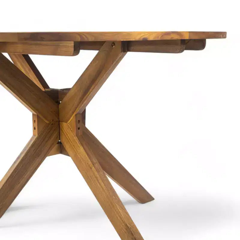 Christopher Knight Home Valence Ensemble de salle à manger d'extérieur 5 pièces en bois d'acacia avec coussins résistants à l'eau