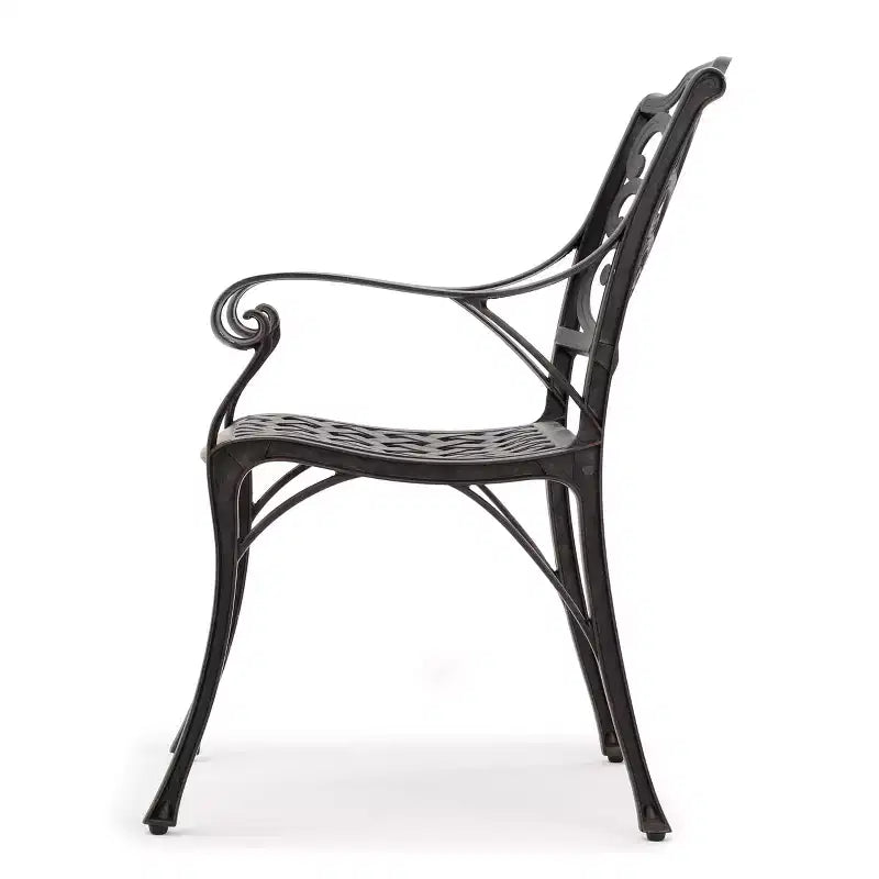 Christopher Knight Home Lola Ensemble de conversation 3 pièces en aluminium, bronze