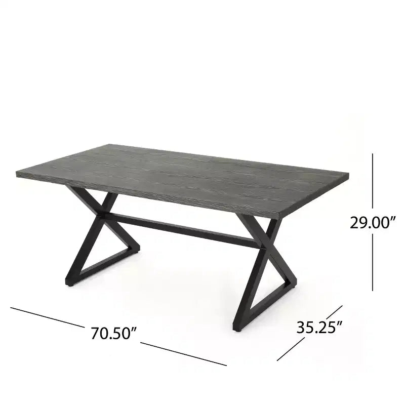 Ensemble de salle à manger d'extérieur 6 pièces Christopher Knight Home Absher en osier et aluminium avec banc