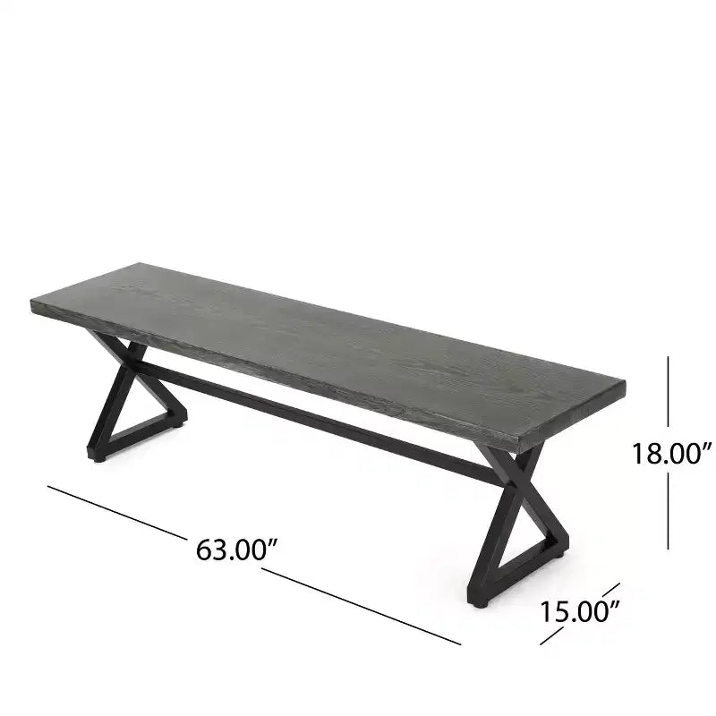Ensemble de salle à manger d'extérieur 6 pièces Christopher Knight Home Absher en osier et aluminium avec banc